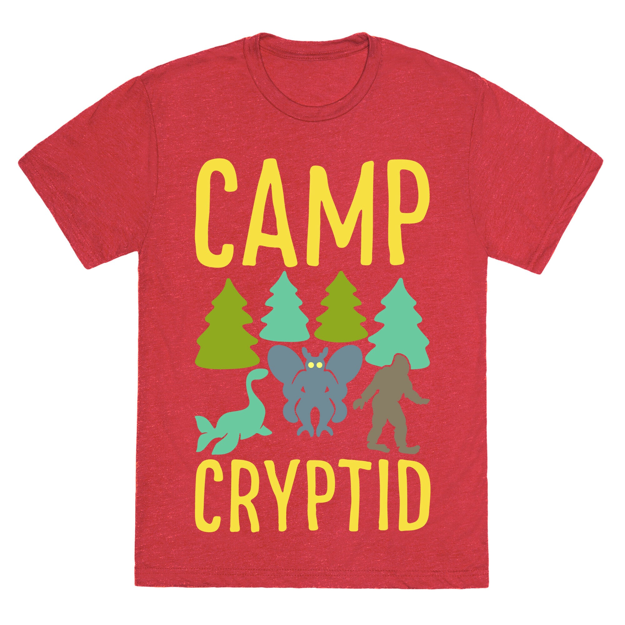 Camp Cryptid White Print Unisex Triblend Tee